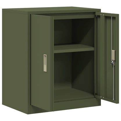 Storage Cabinet Olive Green 60 x 40 x 70 cm Steel