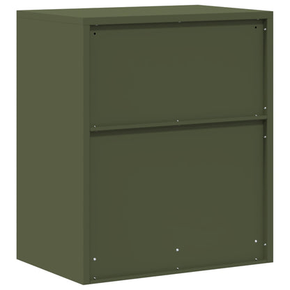 Storage Cabinet Olive Green 60 x 40 x 70 cm Steel