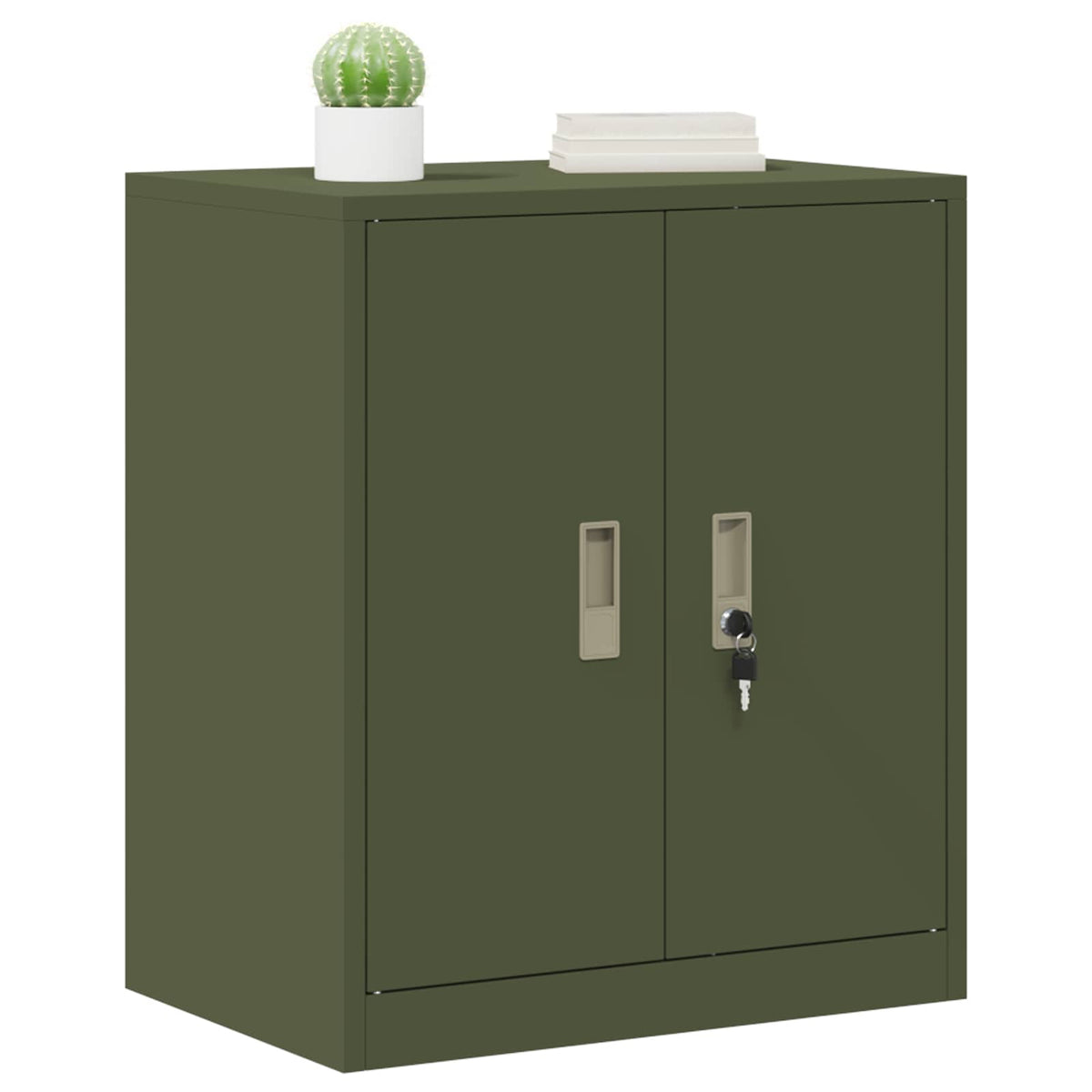 Storage Cabinet Olive Green 60 x 40 x 70 cm Steel