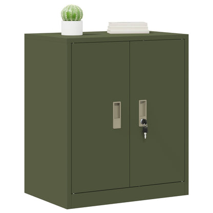 Storage Cabinet Olive Green 60 x 40 x 70 cm Steel