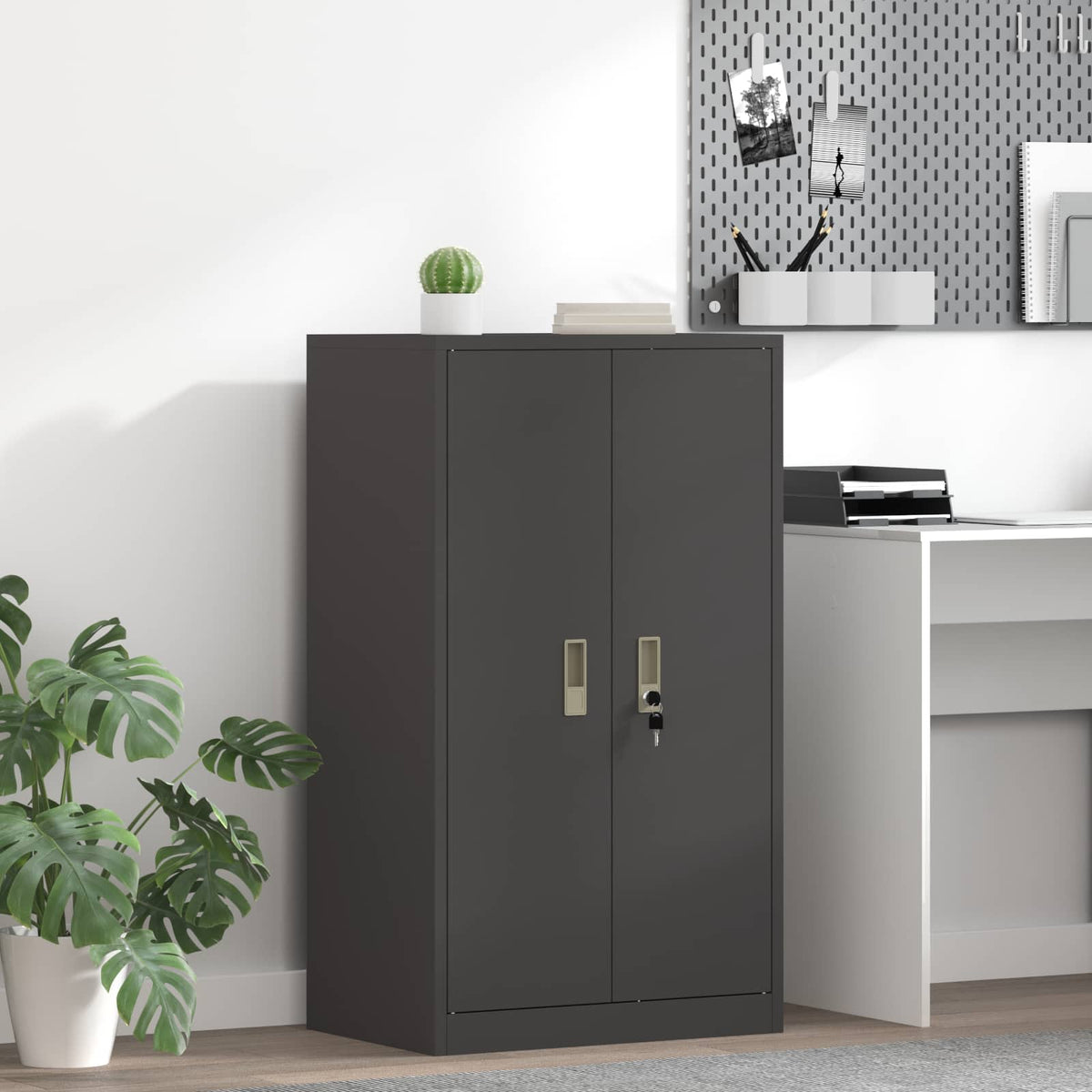 Storage Cabinet Black 60 x 40 x 105 cm Steel