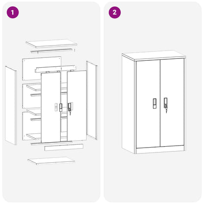 Storage Cabinet Anthracite 60 x 40 x 105 cm Steel