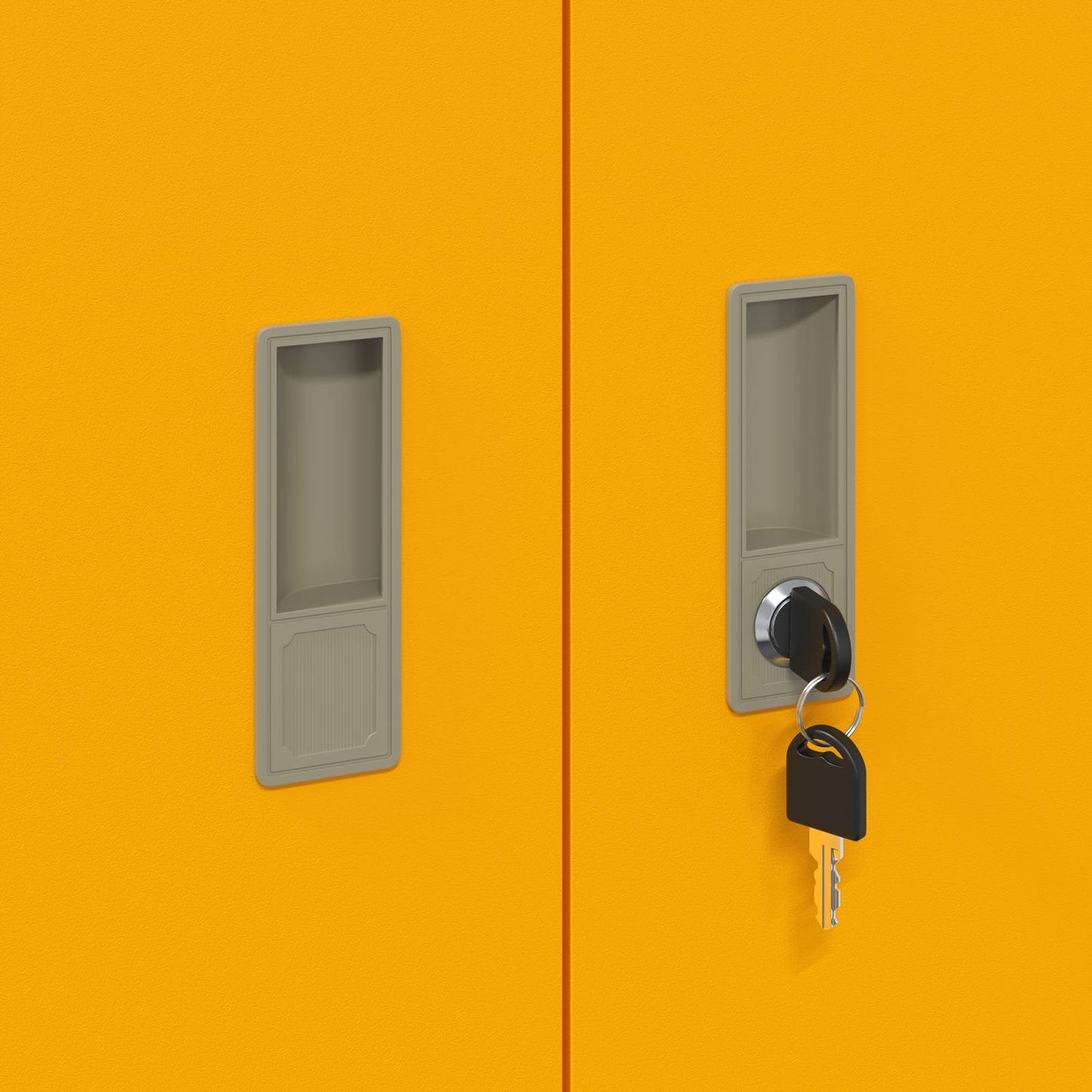 Storage Cabinet Mustard Yellow 60 x 40 x 105 cm Steel