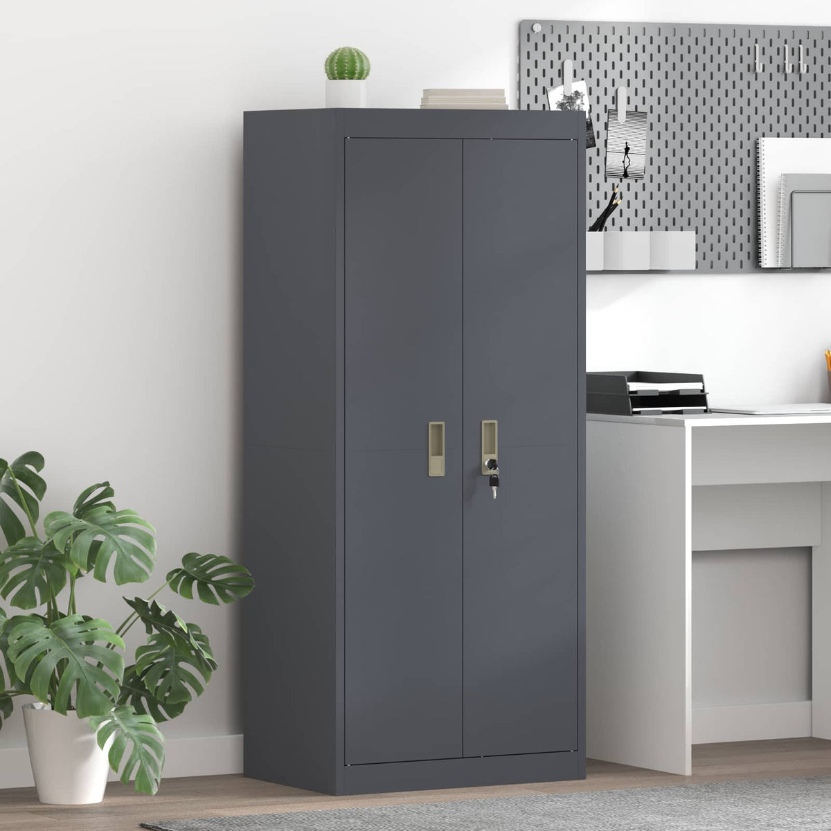 Storage Cabinet Anthracite 60 x 40 x 140 cm Steel