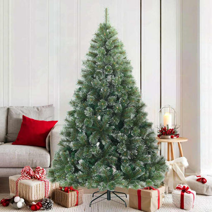 Artificial Hinged Christmas Tree Snow Flocked White 180 cm