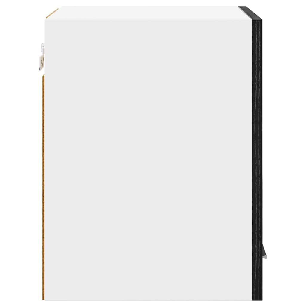 Hanging Cabinet 2 pcs Black Oak and White 30 x 31 x 40 cm
