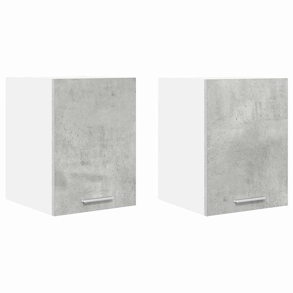 Hanging Cabinet 2 pcs Concrete Grey and White 30 x 31 x 40 cm