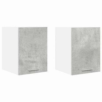 Hanging Cabinet 2 pcs Concrete Grey and White 30 x 31 x 40 cm