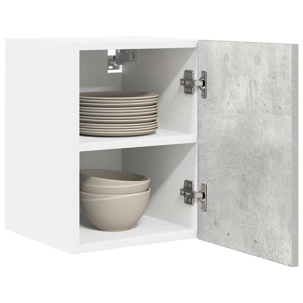Hanging Cabinet 2 pcs Concrete Grey and White 30 x 31 x 40 cm