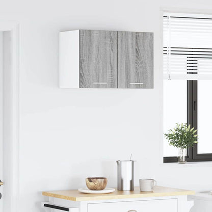 Hanging Cabinet with Door Grey Sonoma and White 30 x 31 x 40 cm