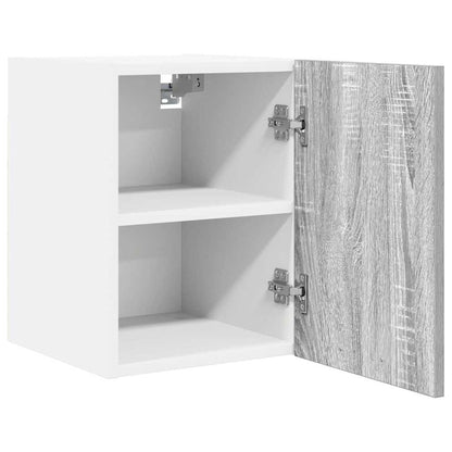 Hanging Cabinet with Door Grey Sonoma and White 30 x 31 x 40 cm