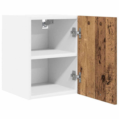 Hanging Cabinet with Storage Old Wood and White 30 x 31 x 40 cm