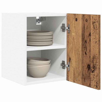 Hanging Cabinet with Storage Old Wood and White 30 x 31 x 40 cm