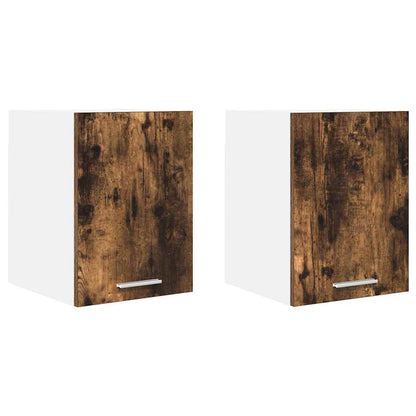 Hanging Cabinet 2 pcs Old Wood and White 30 x 31 x 40 cm