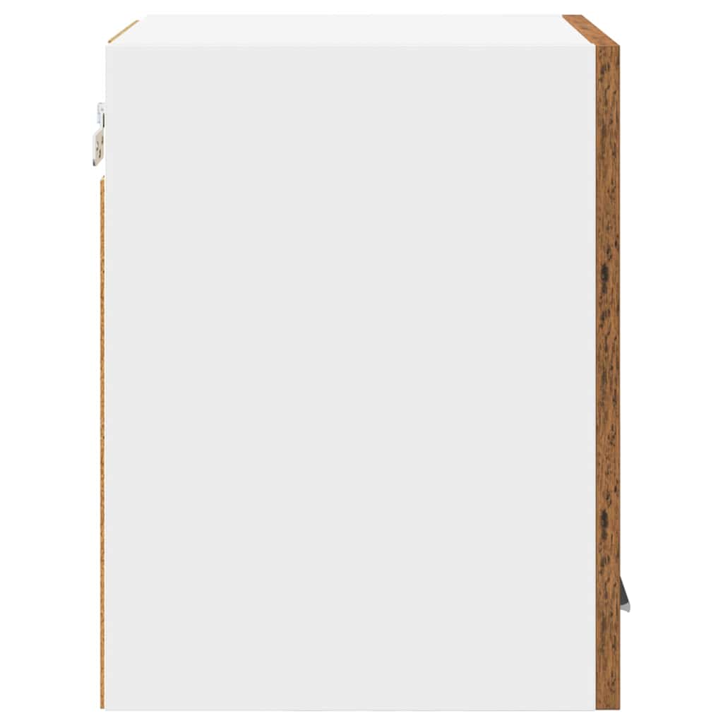 Hanging Cabinet 2 pcs Old Wood and White 30 x 31 x 40 cm