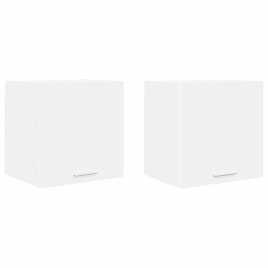 Hanging Cabinet 2 pcs White Engineered Wood