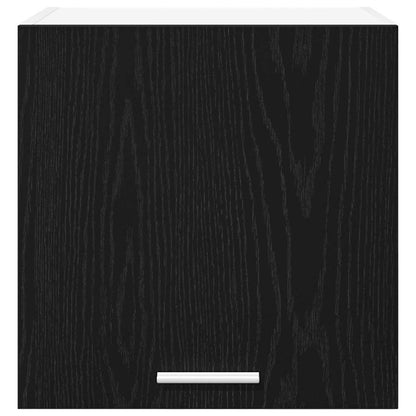 Hanging Cabinet with Door Black Oak and White 40 x 31 x 40 cm