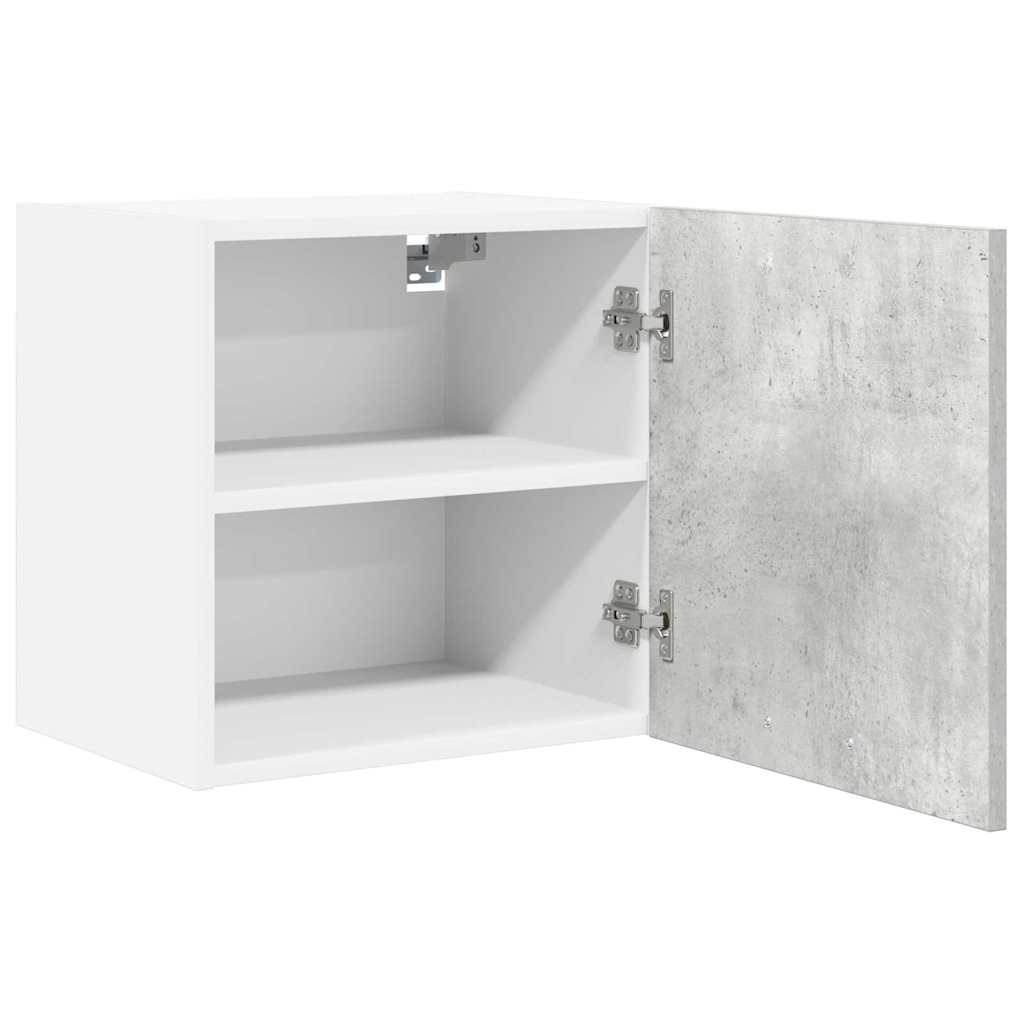 Hanging Cabinet 2 pcs Concrete Grey and White 40 x 31 x 40 cm