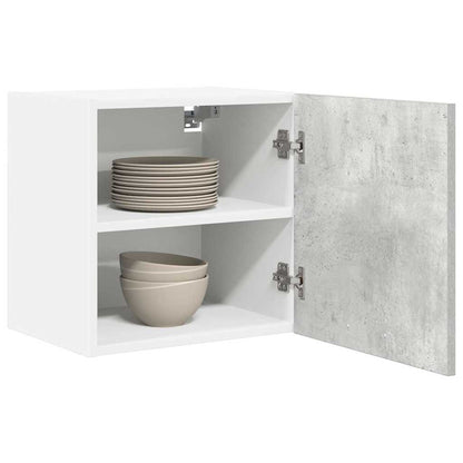 Hanging Cabinet 2 pcs Concrete Grey and White 40 x 31 x 40 cm