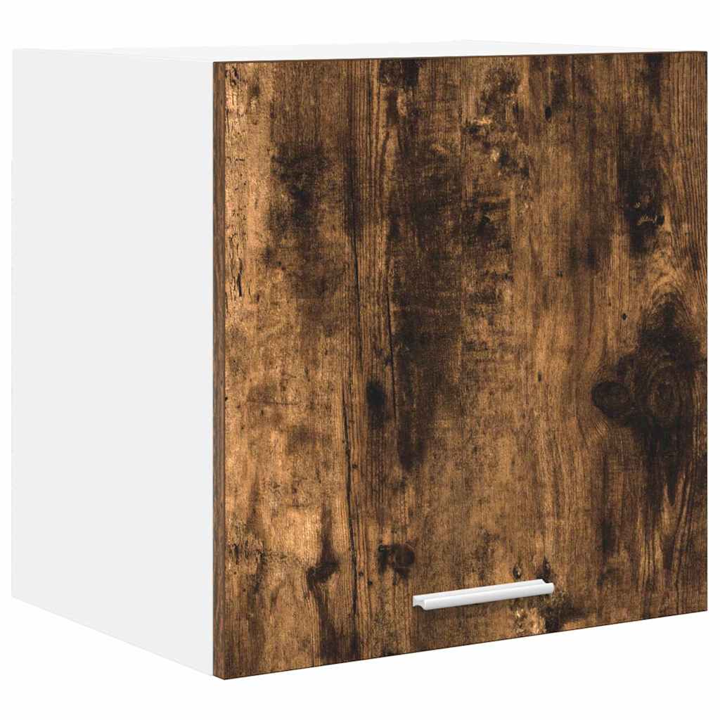 Hanging Cabinet with Door Smoked Oak and White 40 x 31 x 40 cm