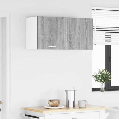 Hanging Cabinet 2 pcs Grey Sonoma and White 40 x 31 x 40 cm