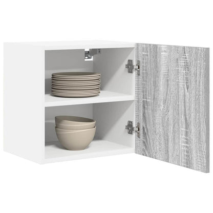 Hanging Cabinet 2 pcs Grey Sonoma and White 40 x 31 x 40 cm