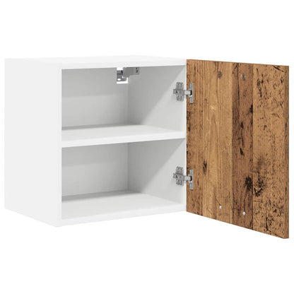 Hanging Cabinet with Storage Old Wood and White 40 x 31 x 40 cm
