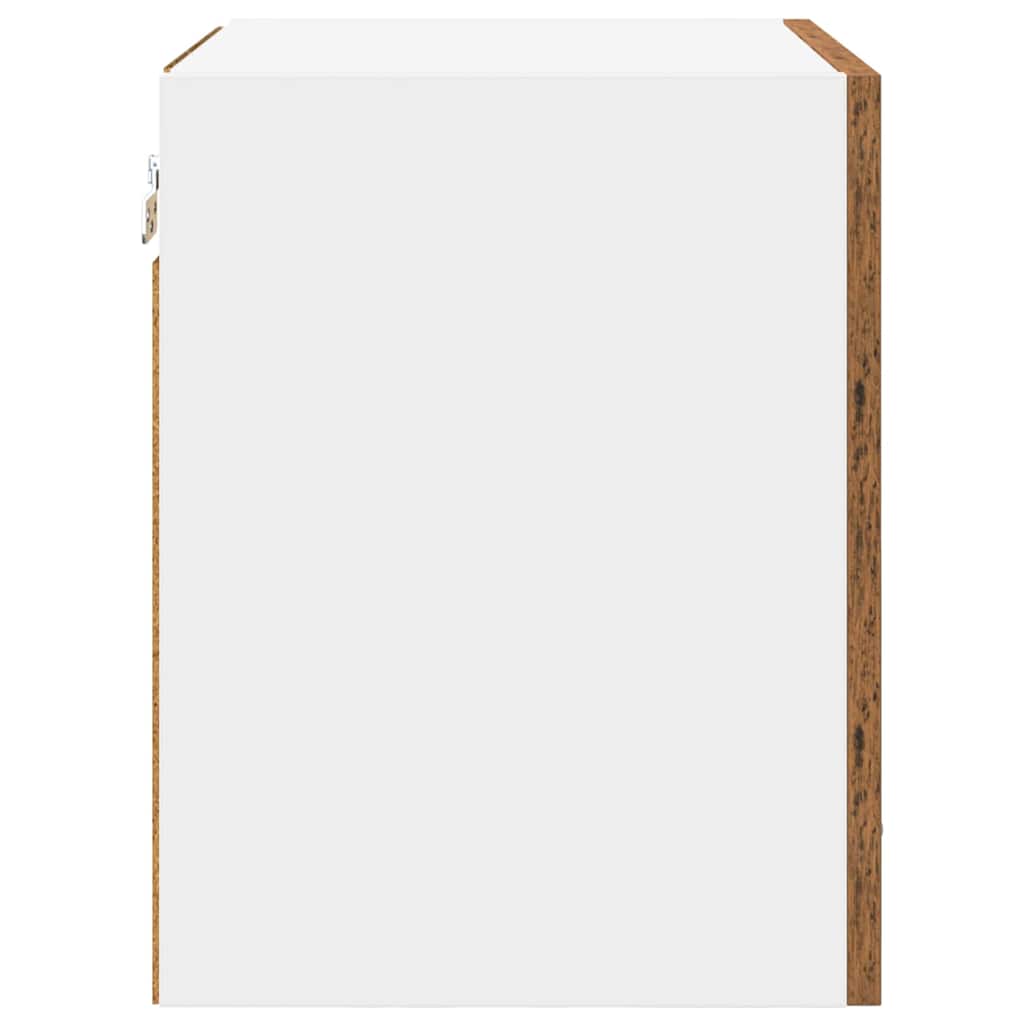 Hanging Cabinet with Storage Old Wood and White 40 x 31 x 40 cm