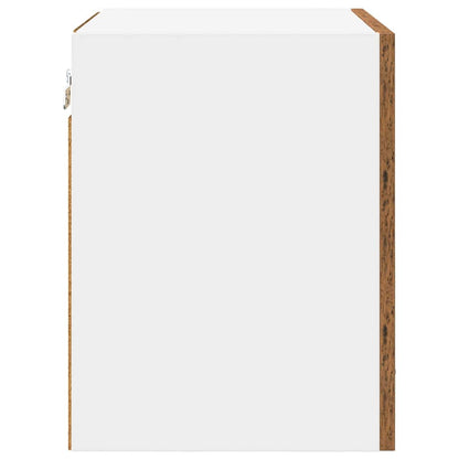 Hanging Cabinet with Storage Old Wood and White 40 x 31 x 40 cm