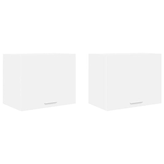 Hanging Cabinet 2 pcs White Engineered Wood