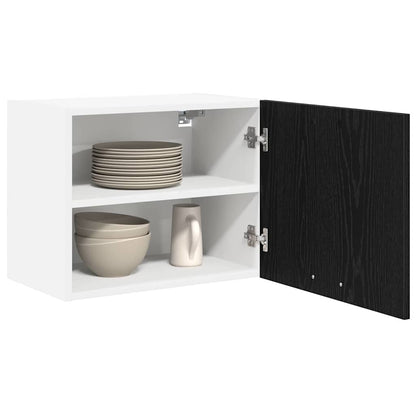 Hanging Cabinet Black Oak and White 50 x 31 x 40 cm
