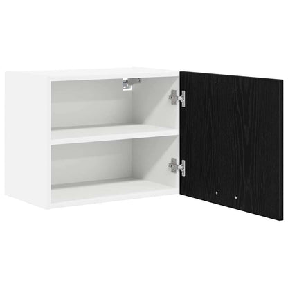 Hanging Cabinet 2 pcs Black Oak and White 50 x 31 x 40 cm