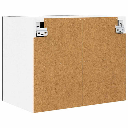 Hanging Cabinet 2 pcs Black Oak and White 50 x 31 x 40 cm