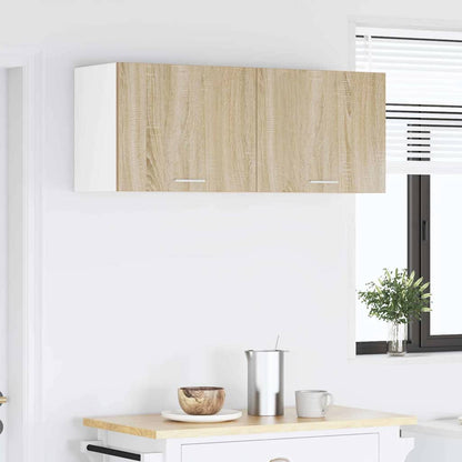 Hanging Cabinet Sonoma Oak and White 50 x 31 x 40 cm