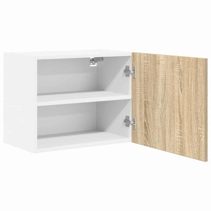 Hanging Cabinet Sonoma Oak and White 50 x 31 x 40 cm