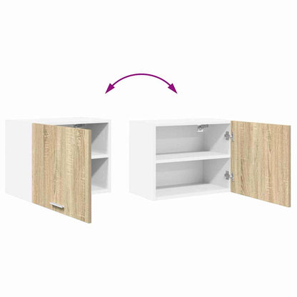 Hanging Cabinet Sonoma Oak and White 50 x 31 x 40 cm