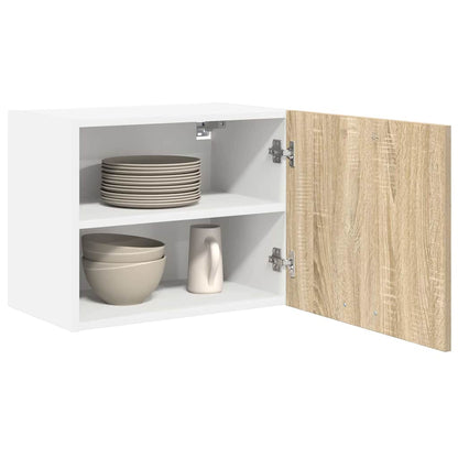 Hanging Cabinet Sonoma Oak and White 50 x 31 x 40 cm