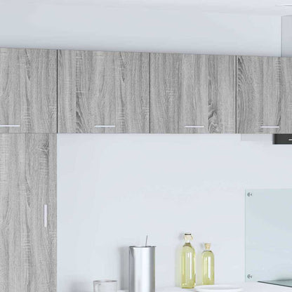 Hanging Cabinet with Door Grey Sonoma and White 50 x 31 x 40 cm