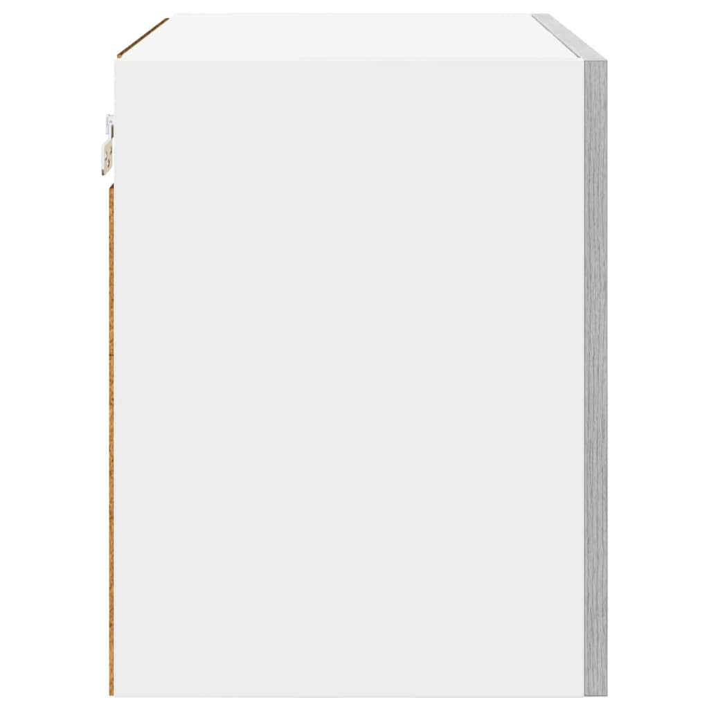 Hanging Cabinet with Door Grey Sonoma and White 50 x 31 x 40 cm