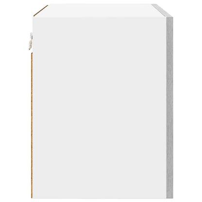 Hanging Cabinet with Door Grey Sonoma and White 50 x 31 x 40 cm