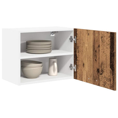 Hanging Cabinet with Storage Old Wood and White 50 x 31 x 40 cm
