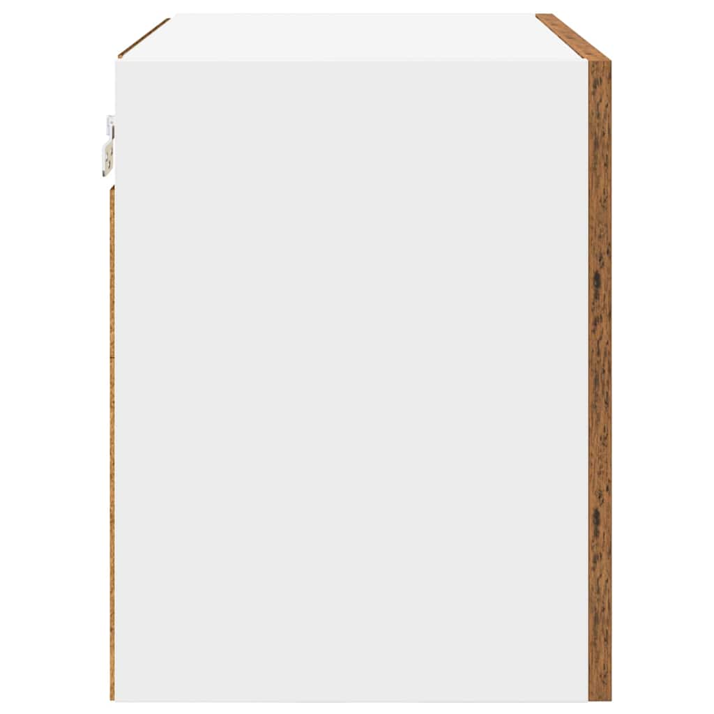 Hanging Cabinet with Storage Old Wood and White 50 x 31 x 40 cm