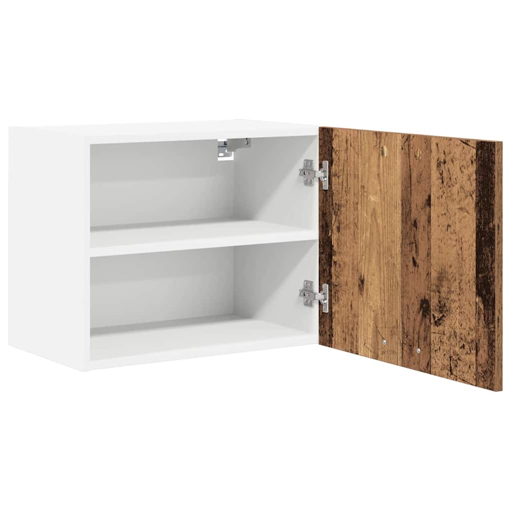 Hanging Cabinet 2 pcs Old Wood and White 50 x 31 x 40 cm
