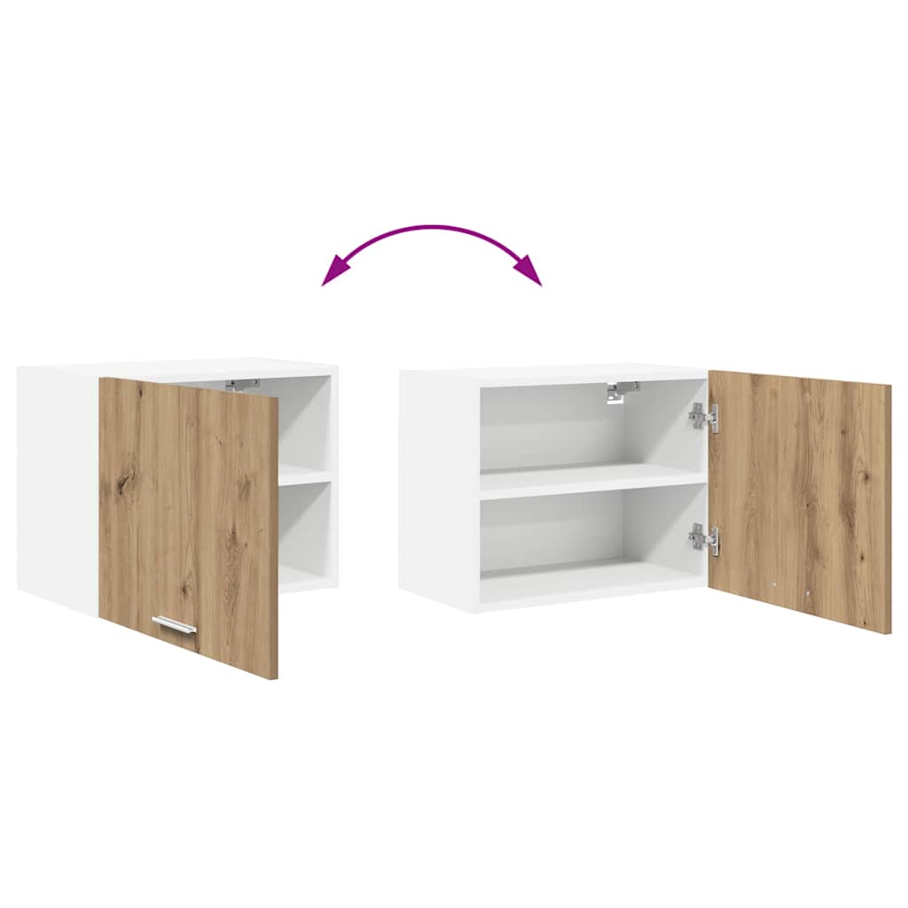 Hanging Cabinet Artisan Oak and White 50 x 31 x 40 cm