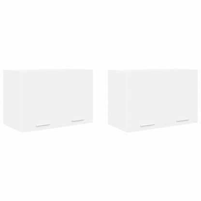 Hanging Cabinet 2 pcs White 60 x 31 x 40 cm Engineered Wood