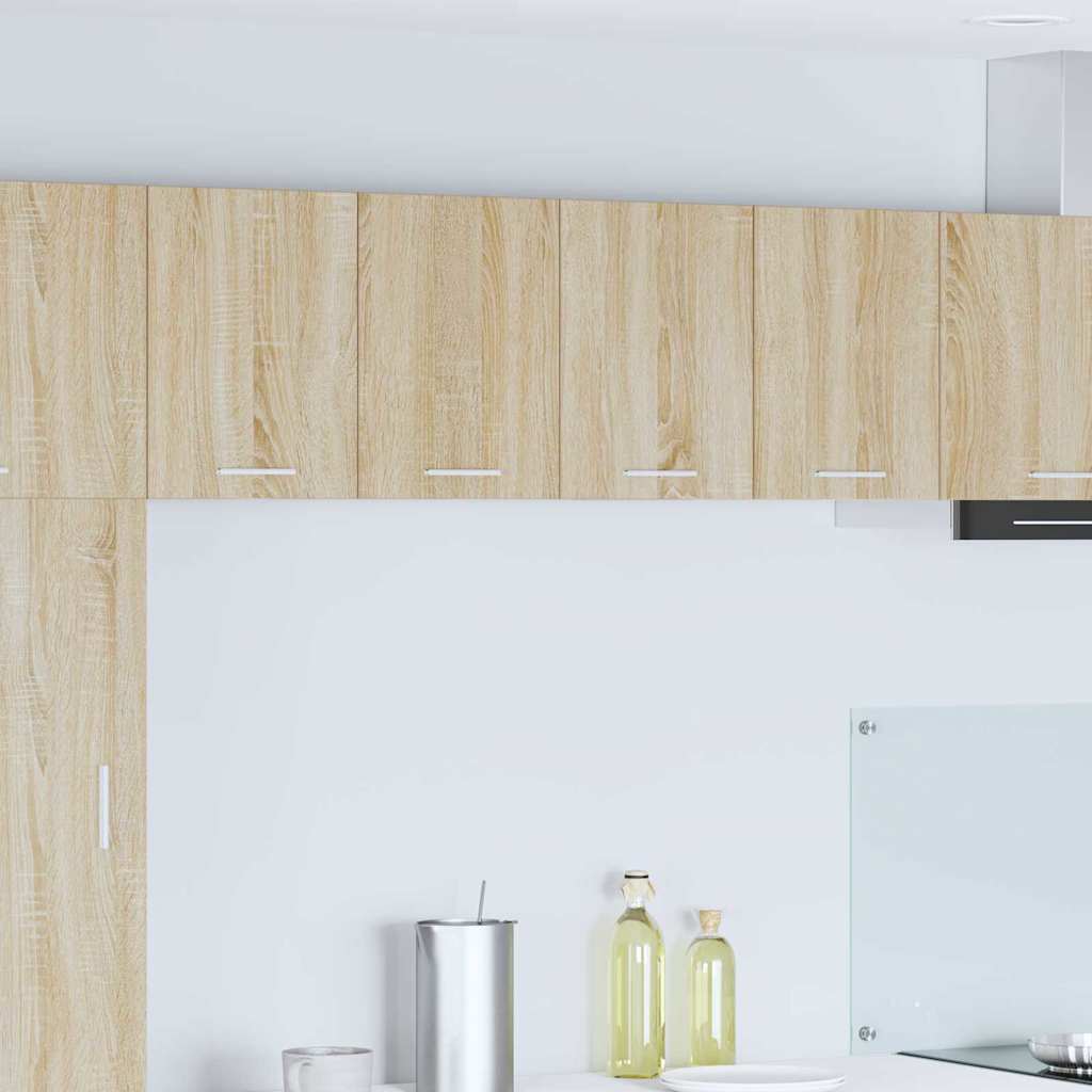 Hanging Cabinet 2 pcs Sonoma Oak and White 60 x 31 x 40 cm