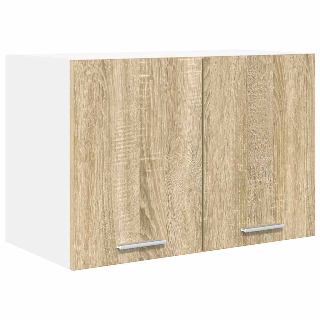 Hanging Cabinet 2 pcs Sonoma Oak and White 60 x 31 x 40 cm