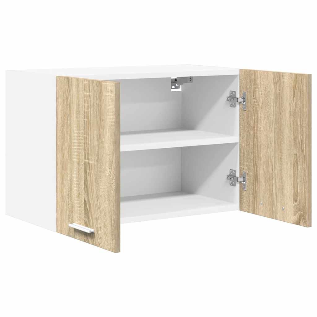 Hanging Cabinet 2 pcs Sonoma Oak and White 60 x 31 x 40 cm