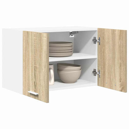 Hanging Cabinet 2 pcs Sonoma Oak and White 60 x 31 x 40 cm