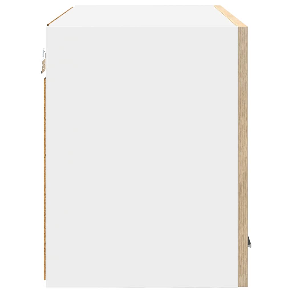 Hanging Cabinet 2 pcs Sonoma Oak and White 60 x 31 x 40 cm